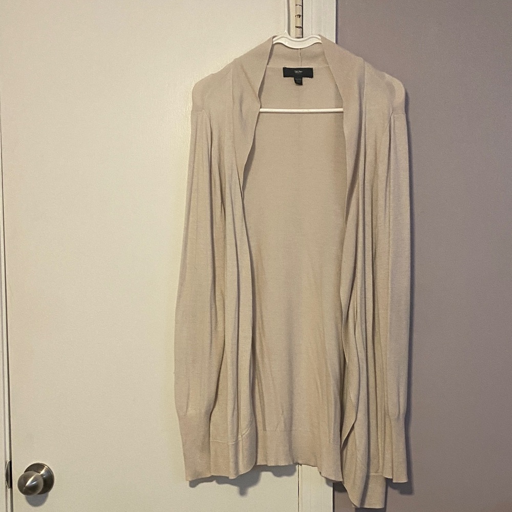Mossimo Light Beige Open-Front Cardigan